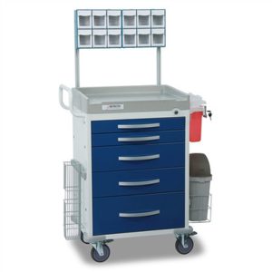 Detecto Blue Rescue Series Anesthesia Medical Cart - 6 Drawers