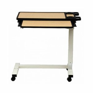 Acute Care Overbed Table - Split Top with Pneumatic Lift Mechanism