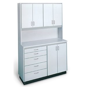 Ansar Medical 49.75″W Free-Standing Base & Top Cabinet with 5 Drawers