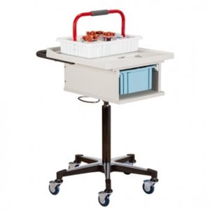 Clinton Phlebotomy Cart with Adjustable Height and One Storage Bin