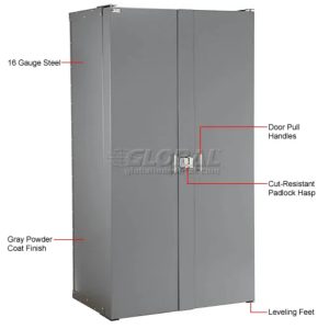 Ansar Medical Industrial™ Bin Cabinet Deep Door – 144 Blue Bins, 16-Gauge Unassembled Cabinet 38x24x